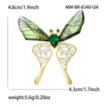 Gold Green Acrylic Glitter Butterfly Crystal Brooch view 5