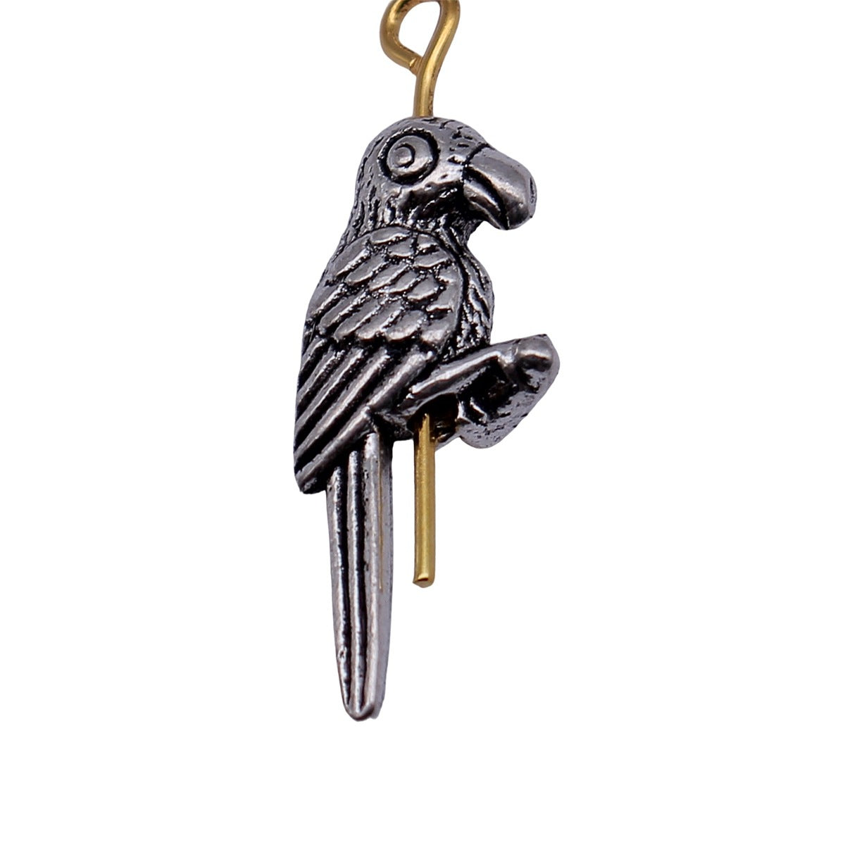 23x9.4mm 1.6g Antique Silver Zinc Alloy Parrot Shape Loose Metal Beads for Bracelet Jewelry Making