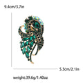 Large Curved Feather Crystal Brooch in Nine Colorways view 11