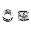 Celtic Knot Cylinder Large-Hole Metal Bead in Two Dark Finishes view 3