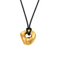 Irregular Open Pendant Black Braided Leather Cord Necklace view 5