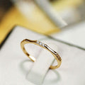 Ultra-Slim Clear Stone Wave Ring In Twenty-Four Metal Tones view 6