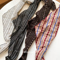 Striped Geometric Print Lightweight Triangle Scarf view 2