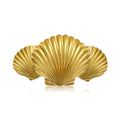 Three Shell Brooch In Ridged Silver And Gold Tone Finishes view 1