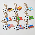 Soccer Ball And Flag Enamel Charms With Lobster Clasps view 2