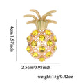 Flower Crystal Metal Brooch Pin 4 x 2.5 cm for Jackets and Lapels view 2