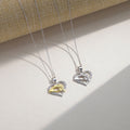 Silver Tone Open Heart Pendant Necklaces In Two Designs view 3