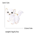 Enamel Kitten Cat Brooch Black White Gold Outline Pin view 7