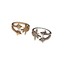 Open Adjustable Multi Star CZ Ring Silver Or Gold Tone view 5