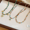 Colorful Beaded Necklaces with Coastal Charms in Four Designs view 2