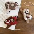 Fabric Pony Hair Claw Clips Sherpa Back Three Colorways view 1
