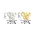 Three Leaf Crystal Metal Jewelry Charms, 20 Colorways view 2