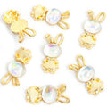 Crystal Bunny Charms in Nine Colors and Two Metal Tones view 10