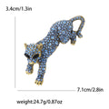 Rhinestone Leopard Brooch Decorative Metal Pin For Jackets And Lapels view 9