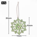 Rhinestone Snowflake Ornament Hanger Green Clear Styles view 3