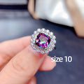 Blue and Pink Halo Jewelry Collection in Polished Metal view 10