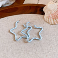 Painted Star and Round Hoop Earrings in Eight Colors view 11