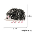 Black Crystal Hedgehog Brooch for Jackets Scarves and Coats view 5