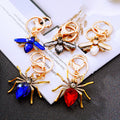 Faceted Gem Bee Keychains in Royal Blue Champagne and Dark Gray view 2