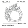 Rhinestone Butterfly Pearl Circle Wreath Brooch Gold Silver view 5
