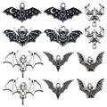 Metallic Bat Metal Charms with 7 Listed Options for DIY Jewelry Making view 12