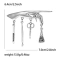 Manicure Tool Brooch with Five Dangling Salon Charms view 6