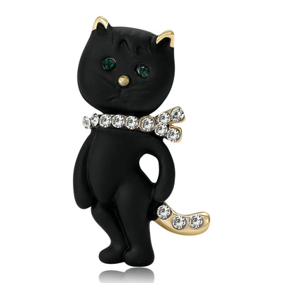 Front view of Black Cat brooch