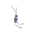 Blue Fabric Teddy Bear Cord Necklace Decorative Jewelry Design view 5