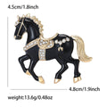 Running Horse Brooch With Crystal Saddle in Three Enamel Colors view 6