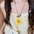 Botanical Cord Pendant Necklaces in Six Floral Designs view 3