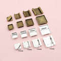 Square Cabochon Slider Trays for Flat Leather Bracelets view 2