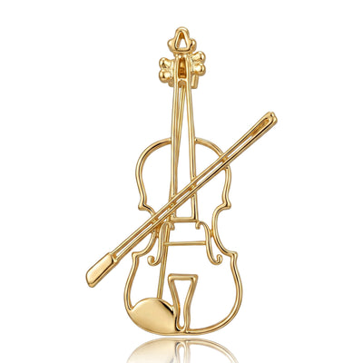 Violin Bow Brooch front view on white background