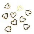 Enamel-Look And Crystal-Accented Gold Silver Heart Alloy Pendant Components in 2 Styles view 6