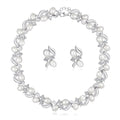 Black Silver Tone Lock Pearl Look Metal Necklace and Earring Set view 6