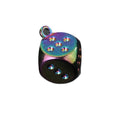 Alloy Dice Charm Pendant with Top Loop Six Color Finishes view 5