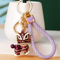 Braided Wrist Strap Keychains with Forty Auspicious Charm Designs view 4