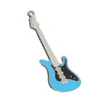 Enamel Electric Guitar Charm Pendants Silver-Tone Frame Six Colors view 5