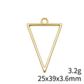 Open Inverted Triangle Resin Frame Charms in 4 Finishes for Jewelry Making view 5