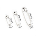 Polished Silver Tone Safety Pins in Three Practical Sizes view 3