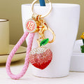 Gradient Peach Keychains with Six Fortune and Braided Loop Options view 2