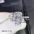 Cushion-Shaped Baguette Cluster Halo Ring In Silver Tone view 4