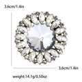 Round Glass Rhinestone Brooch Large Center Stone Five Colors view 7