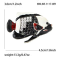 Tropical Fish Brooch In Metal With Bright Enamel Sections And Crystal Scales view 7