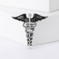 Caduceus Medical Staff Brooch Winged Snake Pin Four Colors view 8