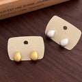 Brushed Teardrop Stud Earrings In Two Metal Tones Jewelry Design view 3