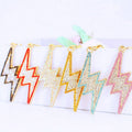 Rhinestone Lightning Bolt Metal Keychain With Lobster Clasp, Seven Options view 12
