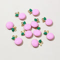 Gold Tone Enamel Apple Charms in Seven Color Styles view 10