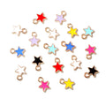Tiny Enamel Star Metal Charms in Eleven Color Options view 3
