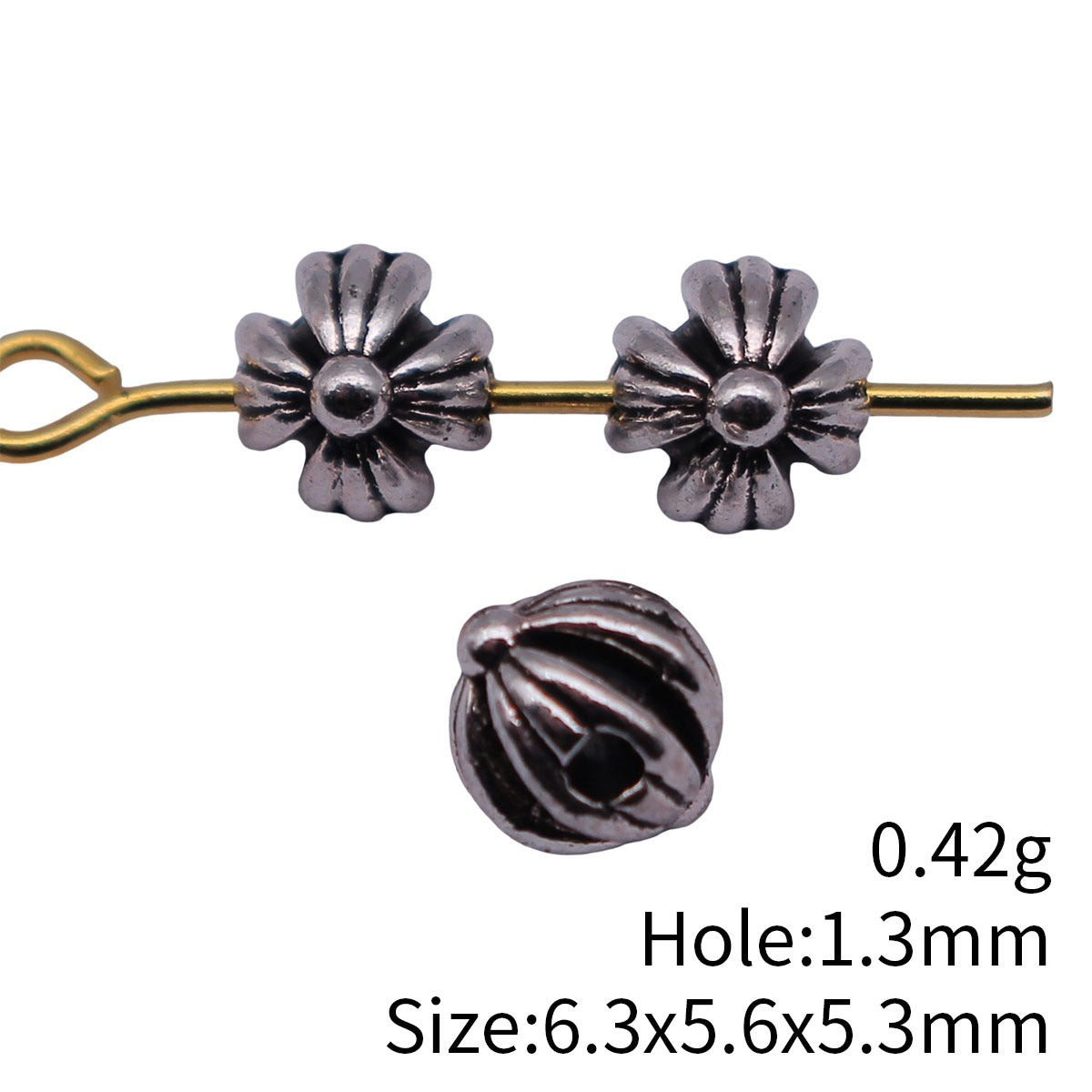6.3x5.6x5.3mm 0.42g Multi-Color Zinc Alloy Cross Spacer Beads for DIY Bracelet Jewelry Making