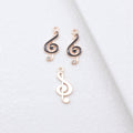 Enamel Treble Clef Charms in Four Colors with Crystal Accent view 3